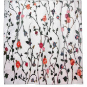 Koraalroze blauwe vinnen douchegordijn (Voorkant)