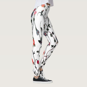 Koraalroze blauwe vinnen leggings