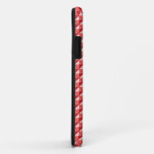 Koraalroze, enamel look, bestudeerd raster Case-Mate iPhone case (Achterkant/rechts)