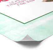 Koraalroze Floral Baby shower Guest Book Sign Poster (Hoek)