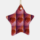 koraalroze hart keramisch ornament (Rechts)