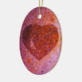 koraalroze hart keramisch ornament (Links)