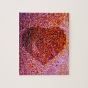 koraalroze hart legpuzzel