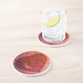 koraalroze hart zandsteen onderzetter (Zijkant)