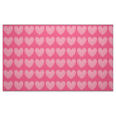 Koraalroze harten, dieper roze achtergrond stof (Fat Quarter)