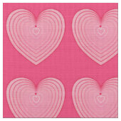 Koraalroze harten, dieper roze achtergrond stof (Close Up)