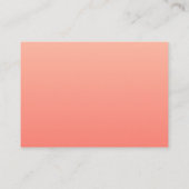 Koraalroze minimalistisch modern visitekaartje (Achterkant)