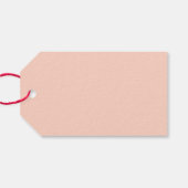 Koraalroze schildpadden op zwart cadeaulabel (Achterkant Horizontaal)