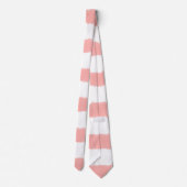 Koraalroze witte Waterverf Stripes Stropdas (Achterkant)