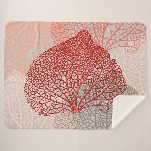 Koraalschaduw Sherpa Deken (Voorkant (horizontaal))