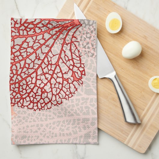 Koraalschaduw Theedoek (Quarter Fold)