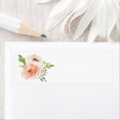 Koraalse Waterverf Floral Spring Wedding Etiket (Insitu)