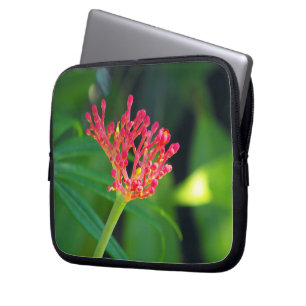 Koraalstruik in bloei laptop sleeve