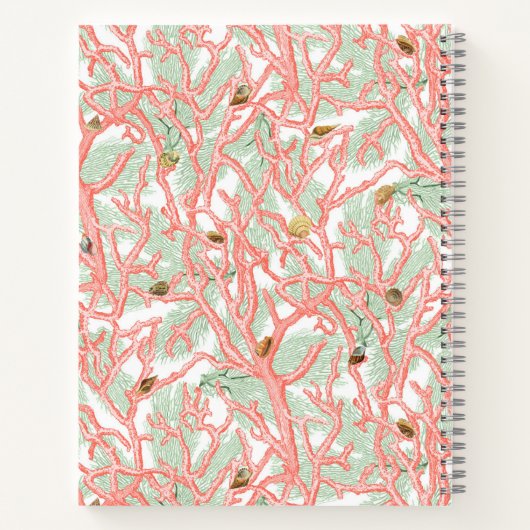 Koraaltak Seashells Kustkust Notitieboek (Achterkant)