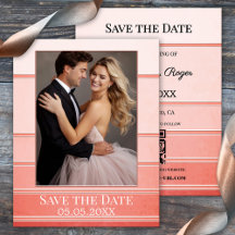 Koraaltoon op Tone Striped Photo Save the Date
