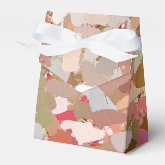 Koraalverf Splatter-draagtas Bedankdoosjes (Voorkant Zijde)