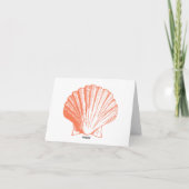 Koraalzee Schelp Bedankkaartjes Bedankkaart (Achterkant)