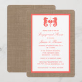 Koraalzeepaar op Verloving van het tapijt Kaart (Voorkant / Achterkant)