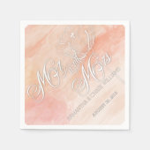 KORAL WATERVERF MODERN WEDING SERVETTEN (Voorkant)