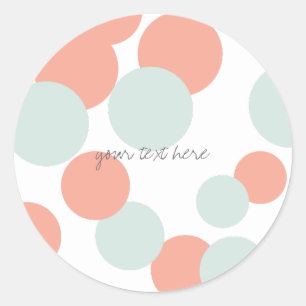 Koralen en microfoon Patroonpatroonstickers Ronde Sticker