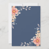 Koralen en zeemuizen | Monogram Waterverf bruiloft Kaart (Achterkant)