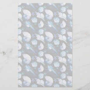 Koralen met schelpenpatroon briefpapier