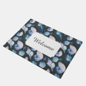 Koralen met schelpenpatroon | Jouw tekst toevoegen Deurmat (Schuin)