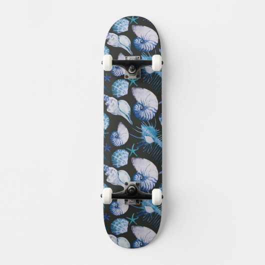 Koralen met schelpenpatroon skateboard (Voorkant)