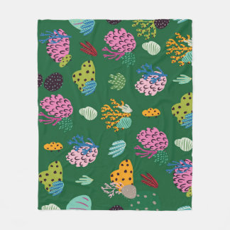Koralen & Zee Planten: Onderwaterpatroon Fleece Deken