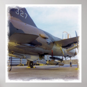 Korat AFB Thailand 1968 F-105 A1 Afdruk Poster