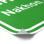 Korat Ahead ⚠ Thai Highway Traffic Sign ⚠ Poster (Hoek)