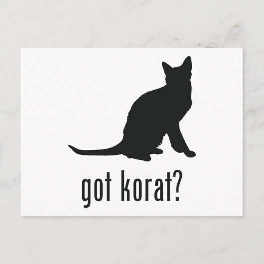 Korat Cat Briefkaart (Voorkant)