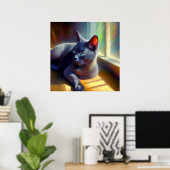 Korat Cat Poster (Thuiskantoor)