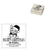 Korat Cat Retour Adres Kerstmis Rubberstempel (Gestempeld)