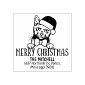 Korat Cat Retour Adres Kerstmis Rubberstempel (Afrduk)