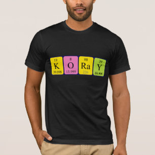 Koray periodieke tabelnaam shirt