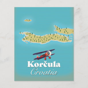 Korčula Kroatië kaart