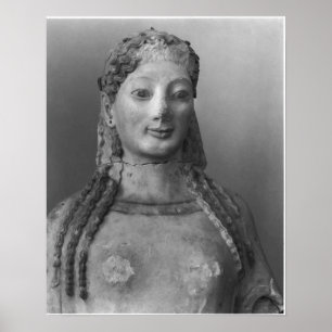 Kore, bekend als Kore, die een peplos draagt Poster