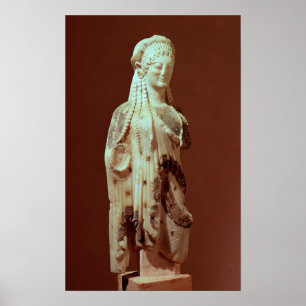 Kore figuur, c.510 BC Poster