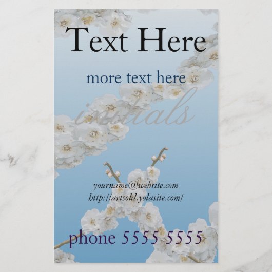 Korea Cherry Blossom White Flyer (Achterkant)