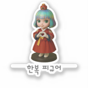 Korea Hart van Hanbok Sticker
