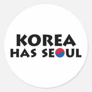 Korea heeft Seoul Ronde Sticker