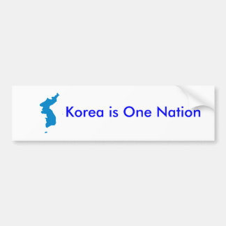 Korea is één land bumpersticker