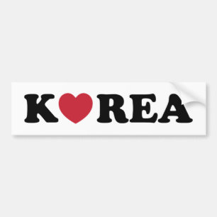 Korea Liefde Hart Bumpersticker