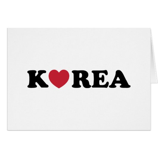 Korea Liefde Hart Kaart (Voorkant Horizontaal)