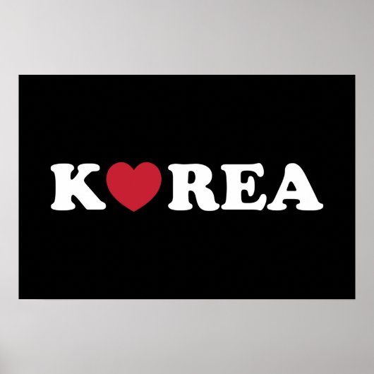 Korea Liefde Hart Poster (Voorkant)