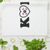 Korea Liefde Hart Vlag Theedoek (Gevouwen)