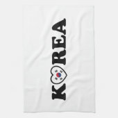 Korea Liefde Hart Vlag Theedoek (Verticaal)
