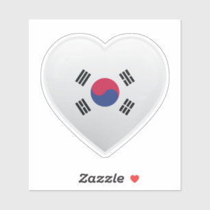 Korea Love Flag Sticker