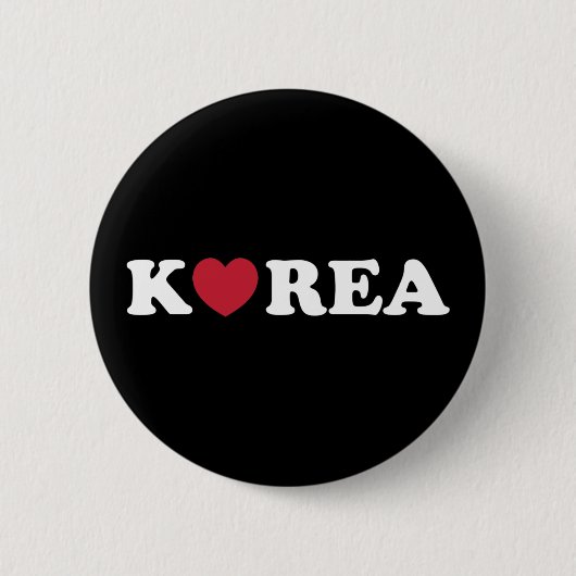 Korea Love Heart Button (Voorkant)